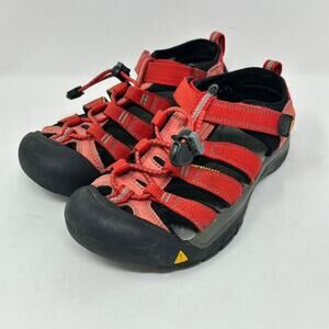 Keen Newport H2 Sandals Unisex Kids Size 3 Red Black Waterproof Outdoors Water